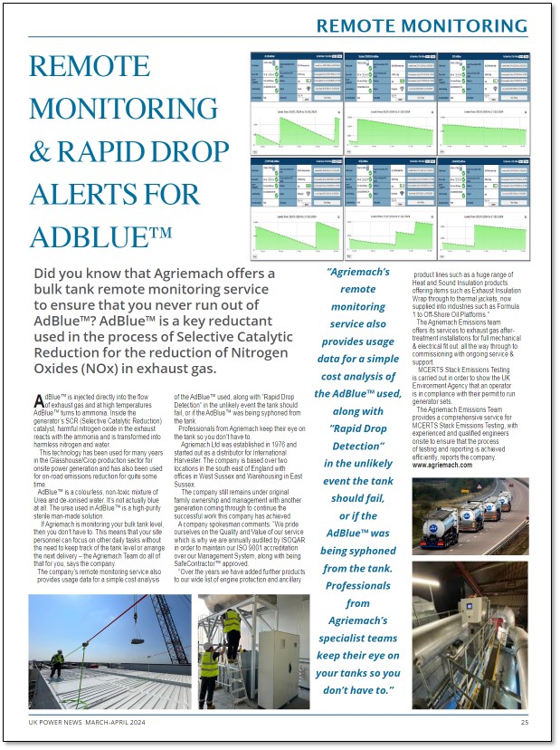 UK Power News | AdBlue™ Remote Monitoring